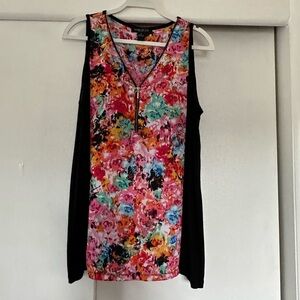 August Silk Multicolor Floral Tank Top
